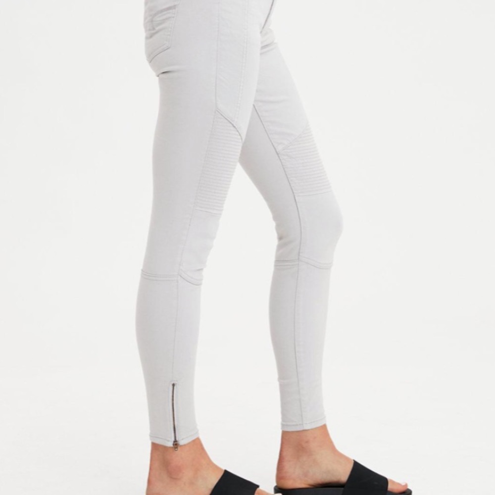 AE High Waisted Moto Jegging size 4 long